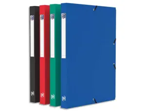 Boîte classement oxford memphis polypropylène opaque 7/10e dos 25mm élastique coloris assortis standard — Non classé