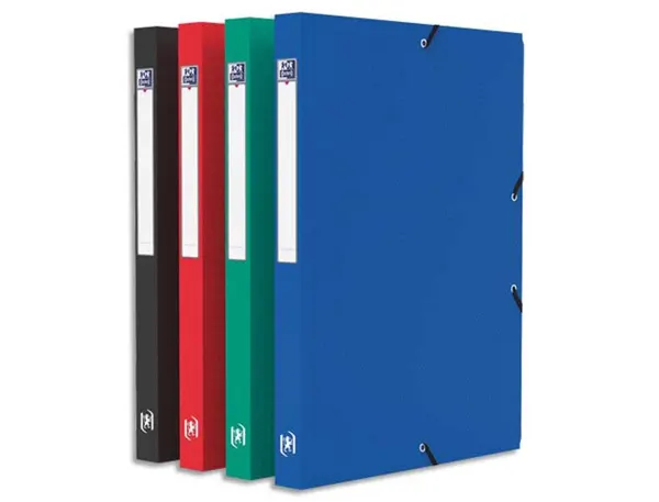Boîte classement oxford memphis polypropylène opaque 7/10e dos 25mm élastique coloris assortis standard — Non classé