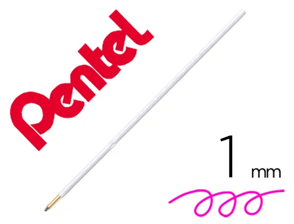 Recharge pour stylo-bille retractable pentel bx470 izee pointe large 1mm encre rose   sachet 2 unites — Non classé
