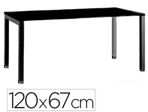 Bureau mt international plateau noir melamine 25mm    pietement arche coloris noir  120x67cm — Non classé