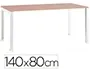 Bureau Mt International Plateau Hetre Melamine 25 mm Pietement Arche Coloris Blanc 140x80 cm — Aménagement d'espace — vue 2