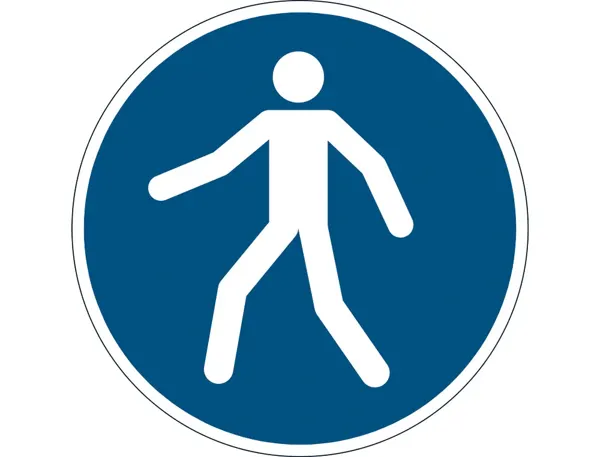 Pictogramme au sol pieton durable adhesif entrepots     centres distribution usines   diametre 43cm — Non classé