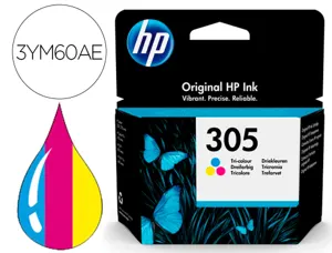 Cartouche d'encre original hp 305 100 p cyan/magenta/jaune — Non classé