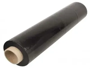 Film etirable manuel cast eco polyethylene 20 microns face  interne collante 450mmx270m   coloris opaque noir — Non classé