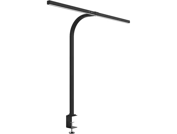 UNiLUX Lampe de bureau à LED STRATA, pied de serrage, noir — Aménagement d'espace