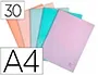 Protege-Documents Exacompta Aquarel Polypropylene Semi-Rigide 30 Pochettes 60 Vues Assortis Bleu Corail —… — vue 2