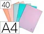 Protege-Documents Exacompta Aquarel Polypropylene Semi-Rigide 40 Pochettes 80 Vues Assortis Bleu Corail —… — vue 2
