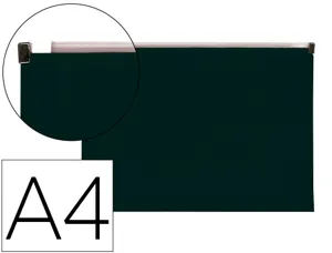 Pochette enveloppe liderpapel polypropylene 180 microns a4  210x297mm fermeture eclair    noir opaque — Non classé