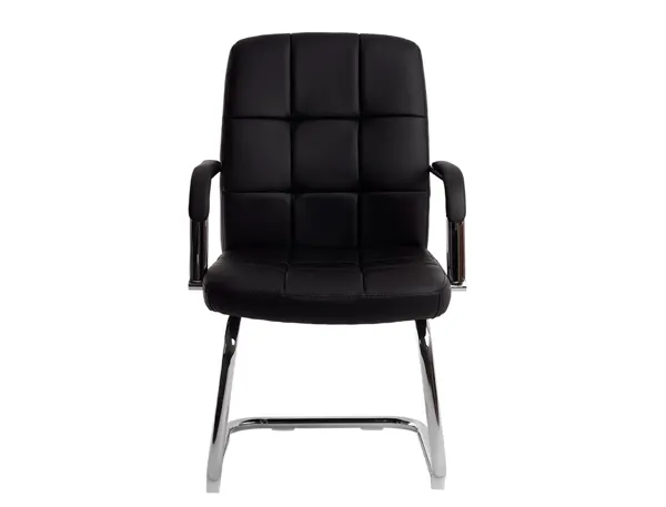 Siege visiteur q-connect piave simili cuir pieds metal chrome hauteur 1050mm largeur 610mm prof 680mm coloris noir — Non…