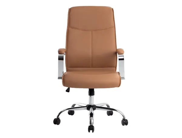 Fauteuil de direction q-connect modena simili cuir base acier chrome hauteur max 1210mm largeur 630mm prof 680mm creme —…