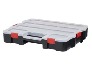 Mallette a outils viso pp couvercle transparent poignee transport 7 compartiments et  8 separateurs amovibles — Non classé
