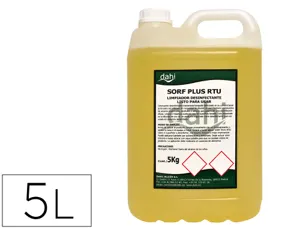 Nettoyant hygienisant desodorisant desinfectant     sorf plus jaune rtu carafe de 5 litres — Non classé