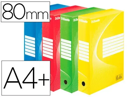 Boîte archives esselte vivida carton ondulé recyclable a4 2 50x80x352mm parois doubles dos 80mm livré plat ass - 10 un —…