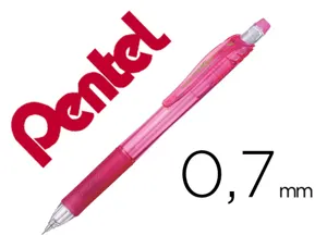 Porte-mines pentel energize canon fixe mine 0,7mm grip    caoutchouc gomme avec capuchoncorps coloris rose translucide —…