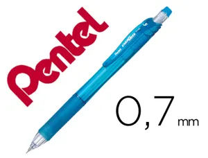 Porte-mines pentel energize canon fixe mine 0,7mm grip    caoutchouc gomme avec capuchoncorps coloris bleu translucide —…
