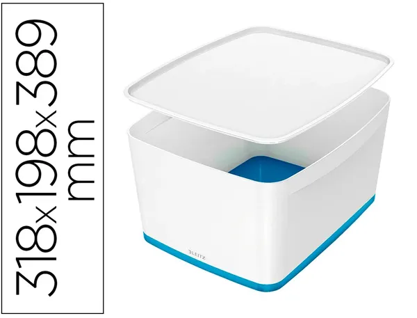 Bac rangement leitz mybox format a4 18l 318x198x385mm   blanc bleu — Non classé