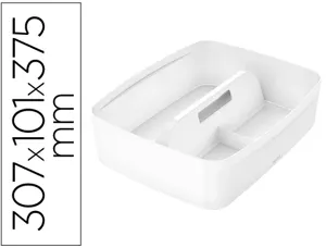 Plateau rangement leitz mybox poignee de transport          307x101x375mm blanc — Non classé
