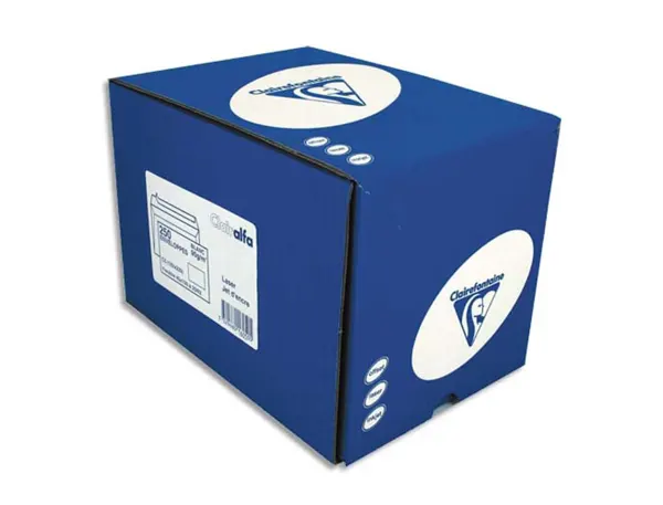Boite de 250 enveloppes blanches 162x229mm 90g bande siliconée fenêtre 45x100mm, Clairefontaine — Papier, cahier & courrier