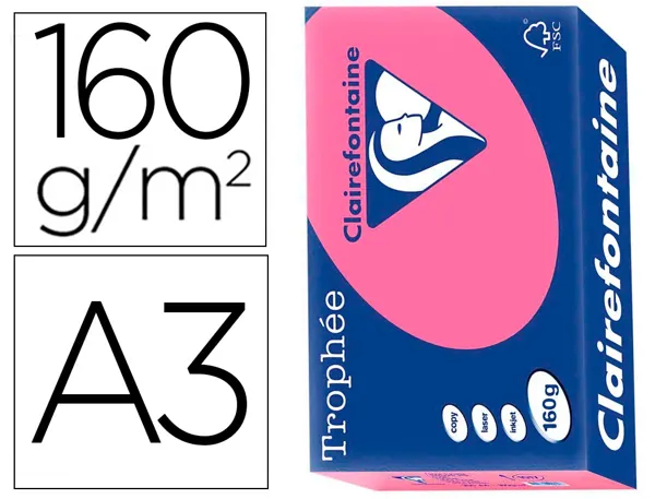 Clairefontaine Papier universel Trophée, A3, rose fuchsia — Papier copieur et imprimante
