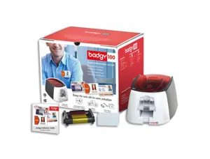 Imprimante cartes couleur badgy 100 pack incluant 1     imprimante 50 cartes pvc 1    ruban couleur 50 impress — Non classé
