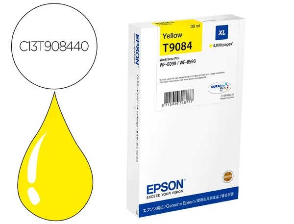Cartouche d'encre original epson t9084 jaune — Non classé