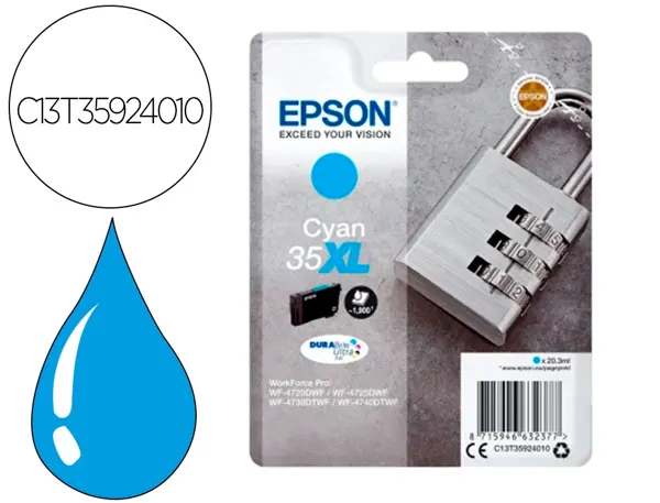 Cartouche d'encre original epson 35xl 2600 p cyan — Non classé
