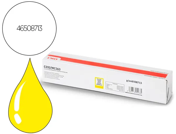Toner laser original oki 46508713 1500 p jaune — Non classé