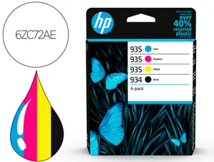 Cartouche original hp 934 40 0 p noir/cyan/magenta/jaune pack 4 couleur — Non classé