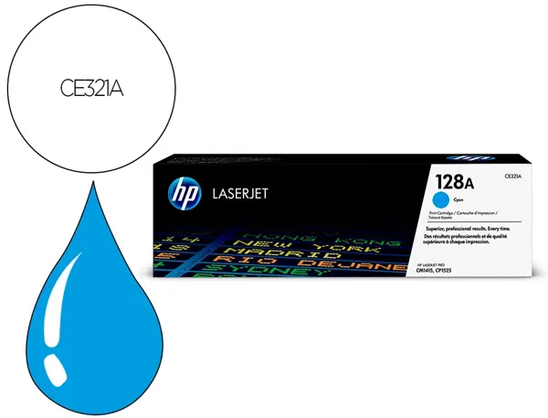 Toner laser original hp ce321a 1300 p cyan — Non classé