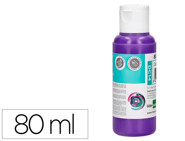 Peinture acrylique liderpapel coloris violet bouteille 80ml — Non classé