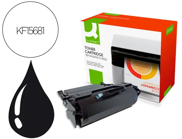 Toner laser compatible q-connect lexmark t650h21e 25000 p noir — Non classé