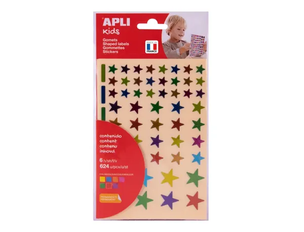 APLI kids Gommettes "Etoile" couleurs métallisées, assorti — Fournitures