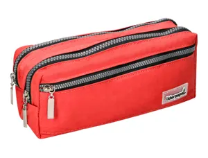 Trousse scolaire liderpapel large rectangulaire 3         compartiments 210x80x85mm     coloris rouge — Non classé