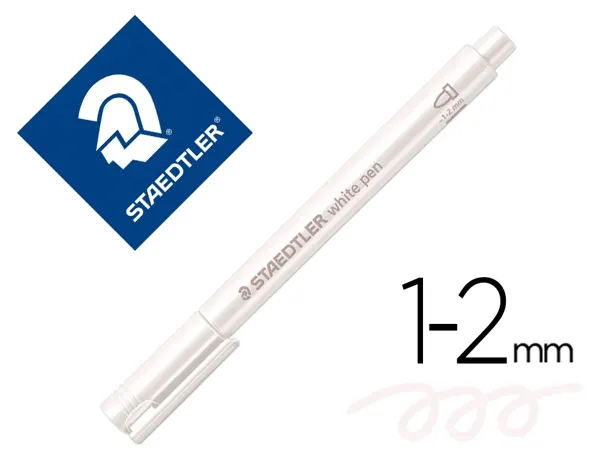 STAEDTLER Marqueur permanent métallisé, pointe ogive, blanc — Fournitures