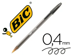 Stylo-bille bic cristal écriture moyenne 0.5mm encre classique bille indéformable capuchon couleur encre noir — Non classé