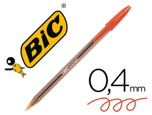 Stylo-bille bic cristal écriture moyenne 0.5mm encre classique bille indéformable capuchon couleur encre rouge — Non classé