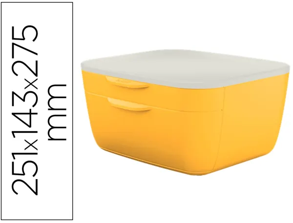 Bloc de classement leitz cosy polystyrene. coloris jaune. dimensions: 251 x 143 x 275mm — Non classé