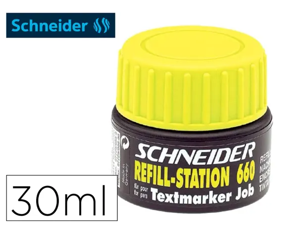 Recharge schneider maxx 660 surligneur job automatique    30ml coloris jaune — Non classé