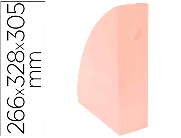 Porte revues exacompta mag-cube pour documents a4    pastel corail — Non classé