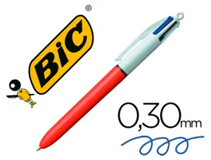 Stylo-bille bic 4 couleurs pointe fine encre classique   rétractable rechargeable 4    couleurs standard — Non classé