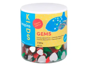 Bocal de gemmes decoratives acrylique cercle couleurs et  tailles assorties 720 unites  aprox — Non classé