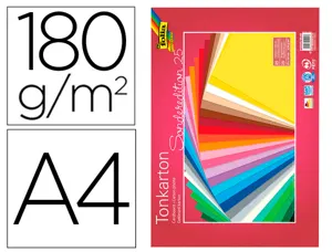 Papier cartonné 180g/m , din a4, 100 feuilles 10 coloris   assortis — Non classé