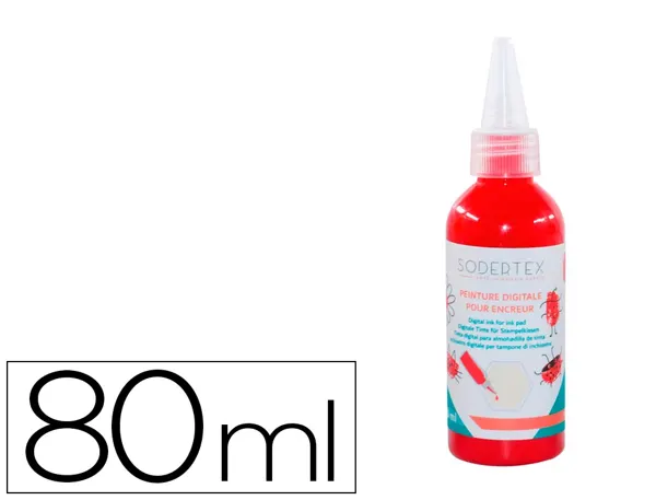 Recharge peinture sodertex rouge pour encreurs digitaux  - 80 ml - 1 pc - 1 coloris — Non classé