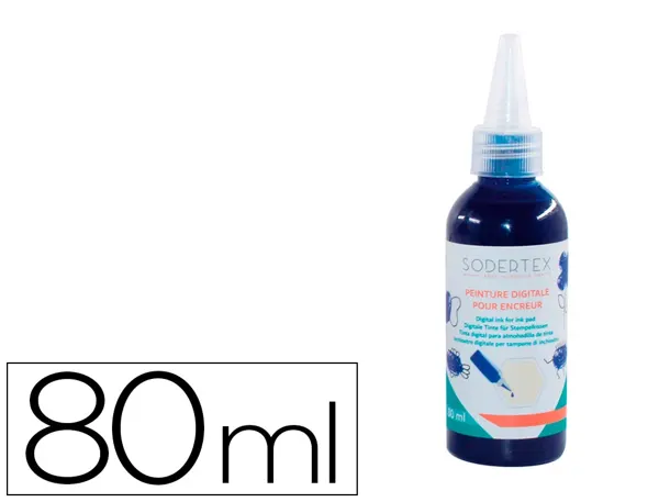 Recharge peinture sodertex bleu pour encreurs digitaux - 80 ml - 1 pc - 1 coloris — Non classé