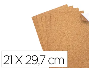 Coupons sodertex feuilles de liege adhesif - 1mm - 21 x    29,7 cm - 2 pcs - 1 coloris — Non classé