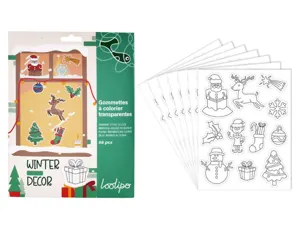 Pack de 66 gommettes sodertex transparentes  17 x 22 cm 6   planches coloris assortis — Non classé