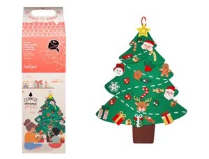 Sapin de no l sodertex g ant en feutrine avec accessoires    scratcher  - 95 x 77 cm - 1 pc - coloris assortis — Non classé