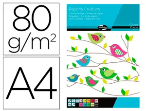Bloc 1er prix 100 feuilles papier couleur 80g a4 assortis — Non classé