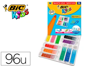 Feutre de coloriage bic kid couleur xl - class pack x 96  pointe large 12 couleurs      assorties - (a partir de 3 — Non…