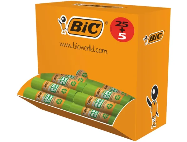 Colle bic  ecolutions  glue stick - lavable - colle le    papier et le carton -tube de  8 gr boite de 30 — Non classé